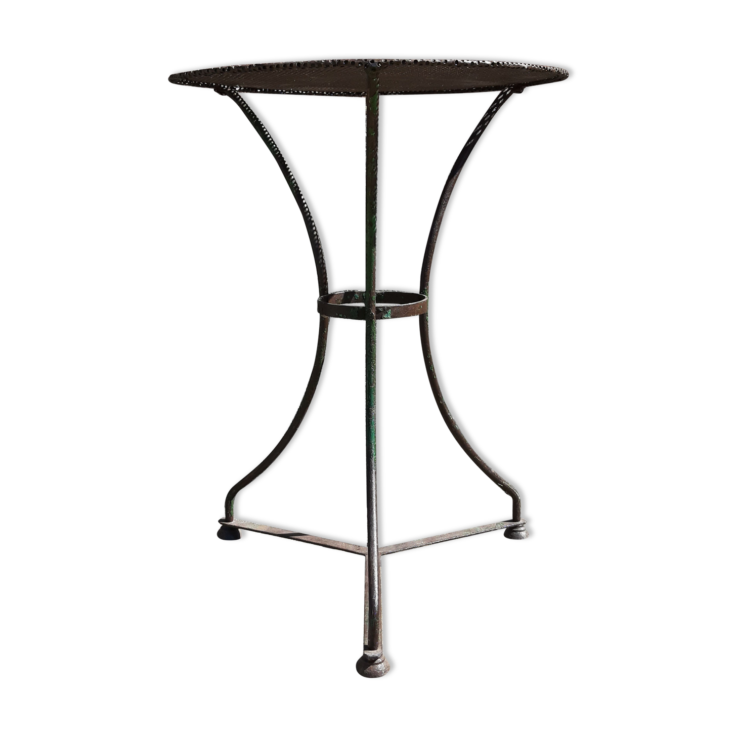 Wrought iron pedestal table