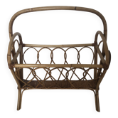 Rattan magazine rack