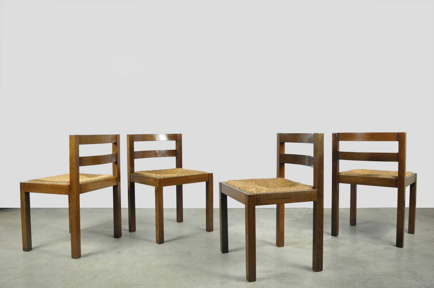 Modern vintage wenge dining chairs by OV Rotterdam, 1970s