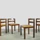 Modern vintage wenge dining chairs by OV Rotterdam, 1970s