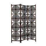 Dark brown rattan screen
