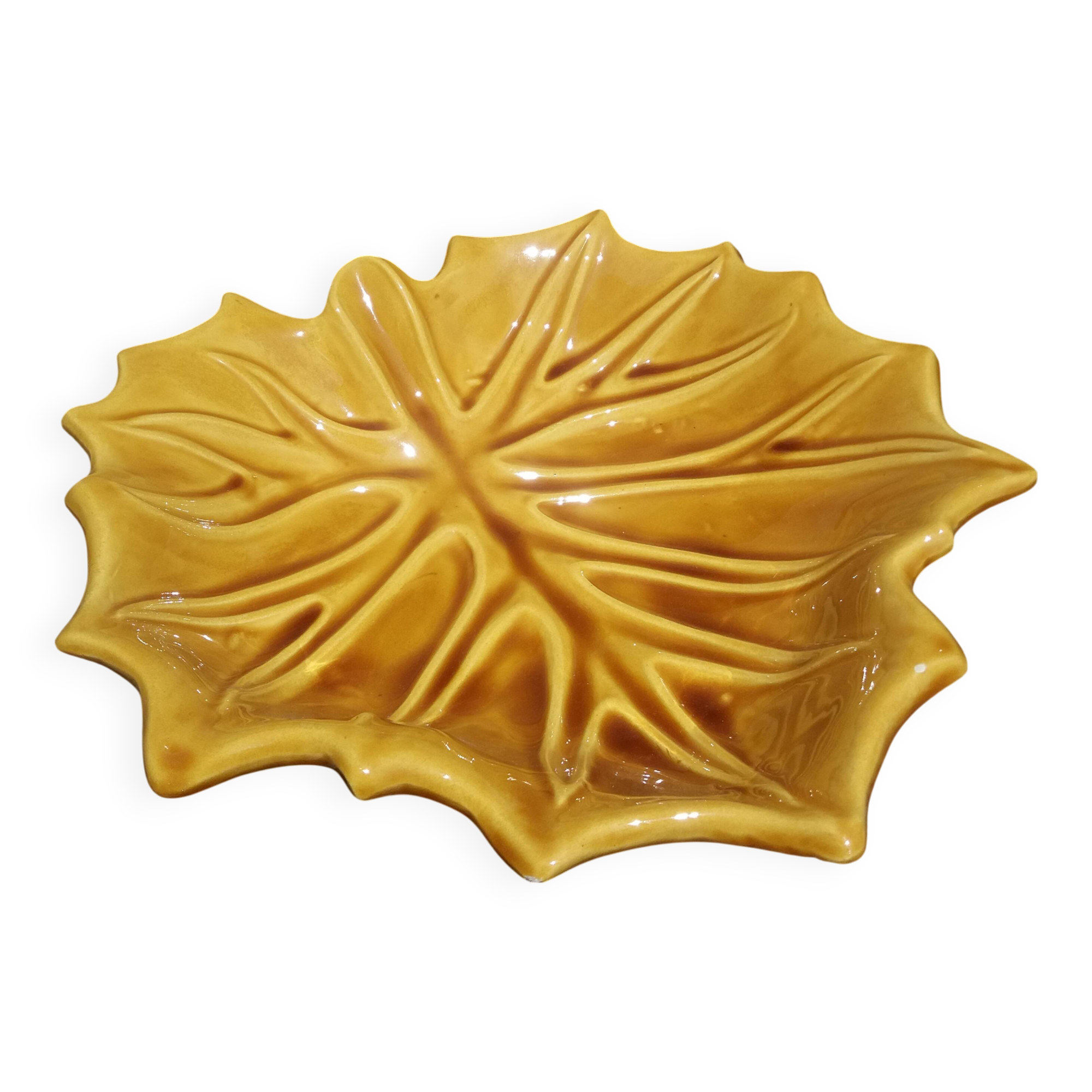 Empty fruit bowl FPP Vallauris leaf