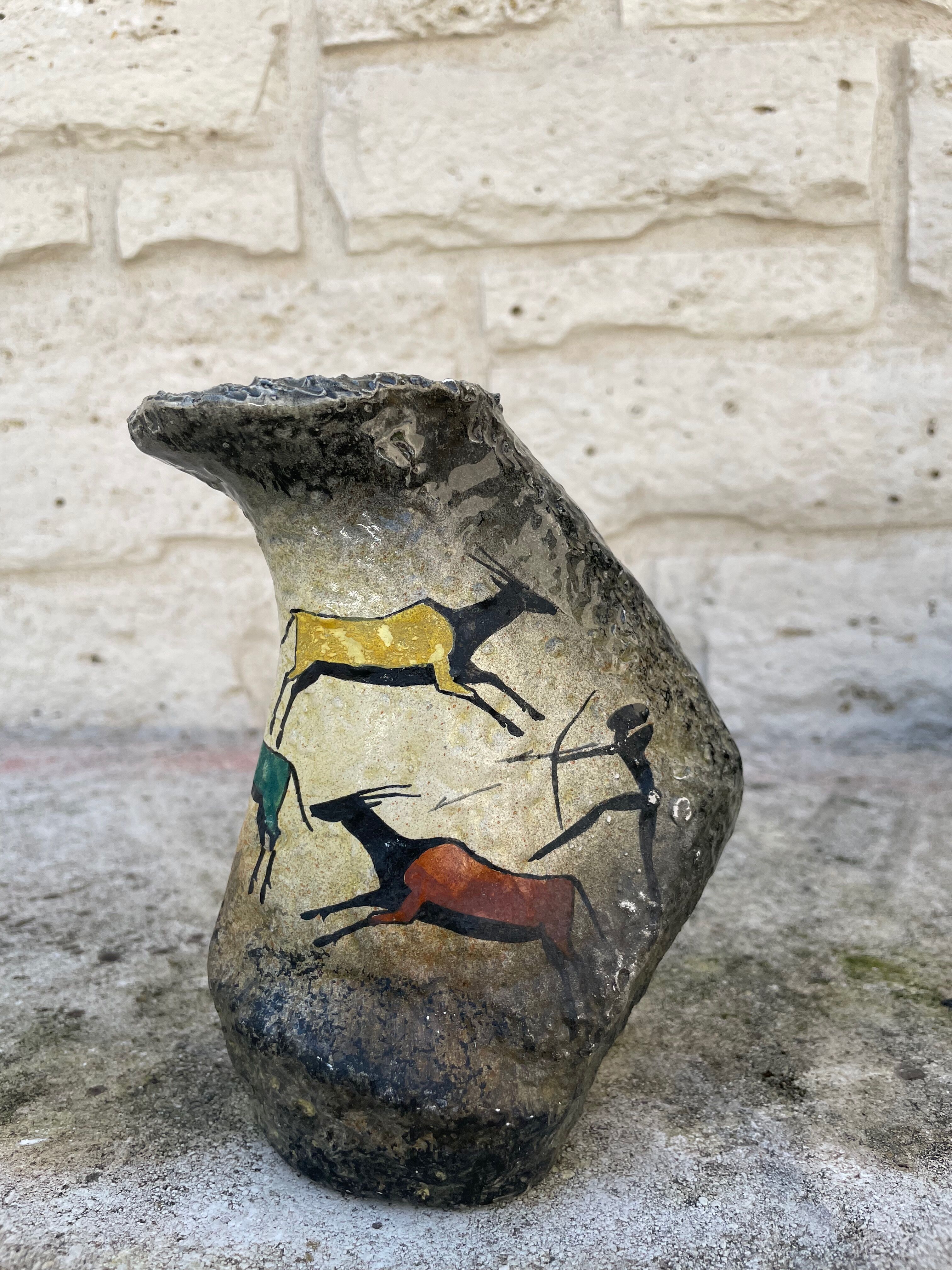 Ceramic vase André Quiron Valloris 1960