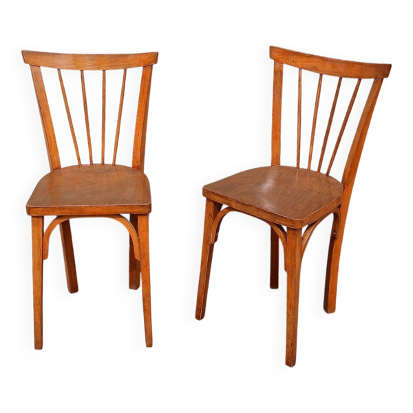 Paire de chaises bistrot années 50
