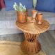 Wicker side table