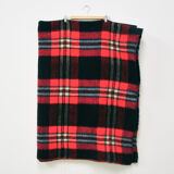 blue & red checkered vintage wool blanket