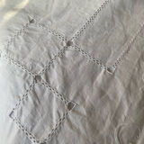 Monogrammed and embroidered castle sheet.