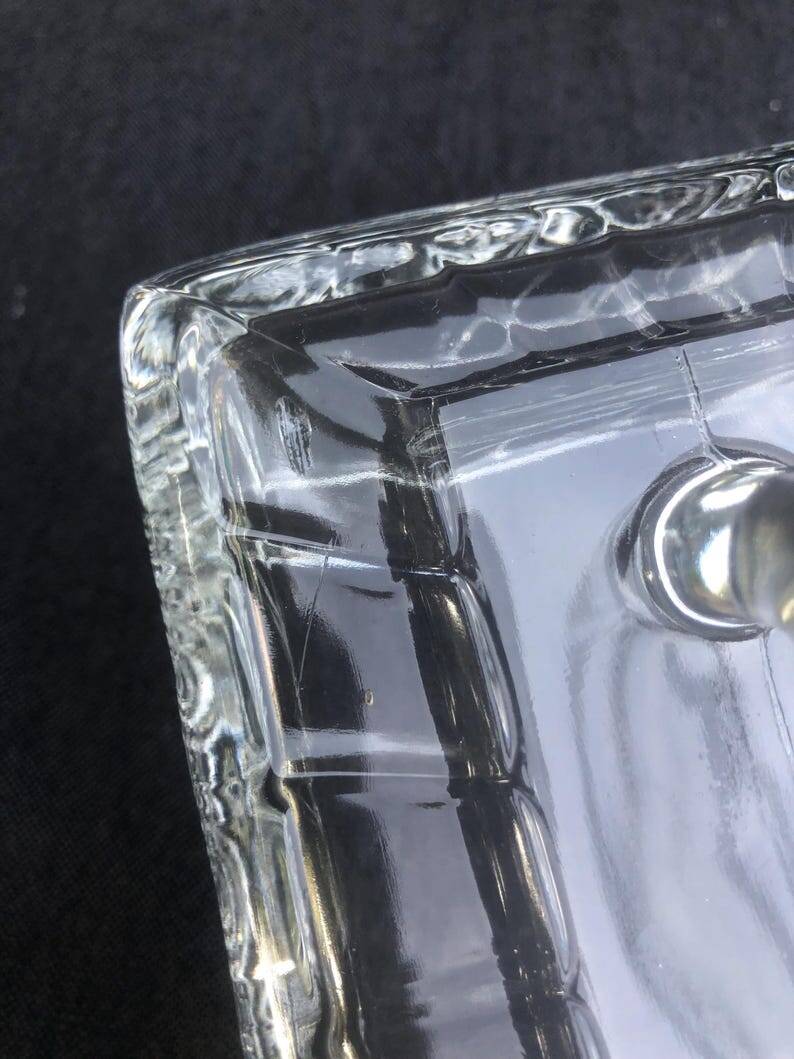 Art Deco Сrystal/Glass Cheese/butter Dome with lid, circa 1930-40, Belgium