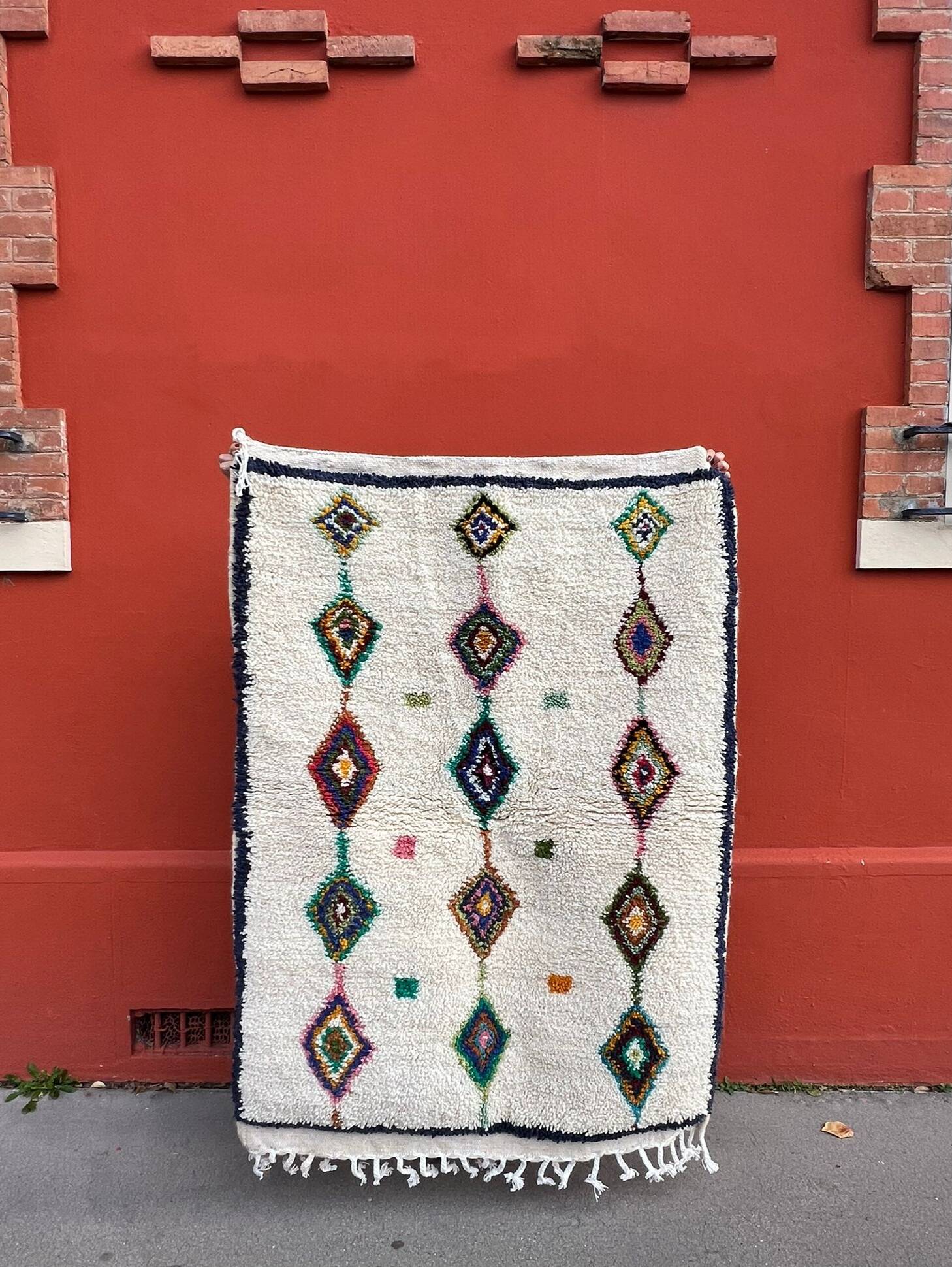 Berber rug 100% wool, handmade, 164x110 cm