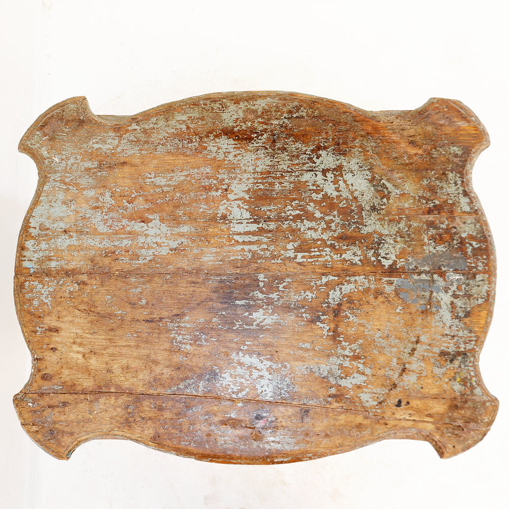 Side table with 2 drawers in patinated wood - 20th century