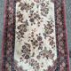 Vintage wool Persian rug with floral patterns 140x70 bedside rug.