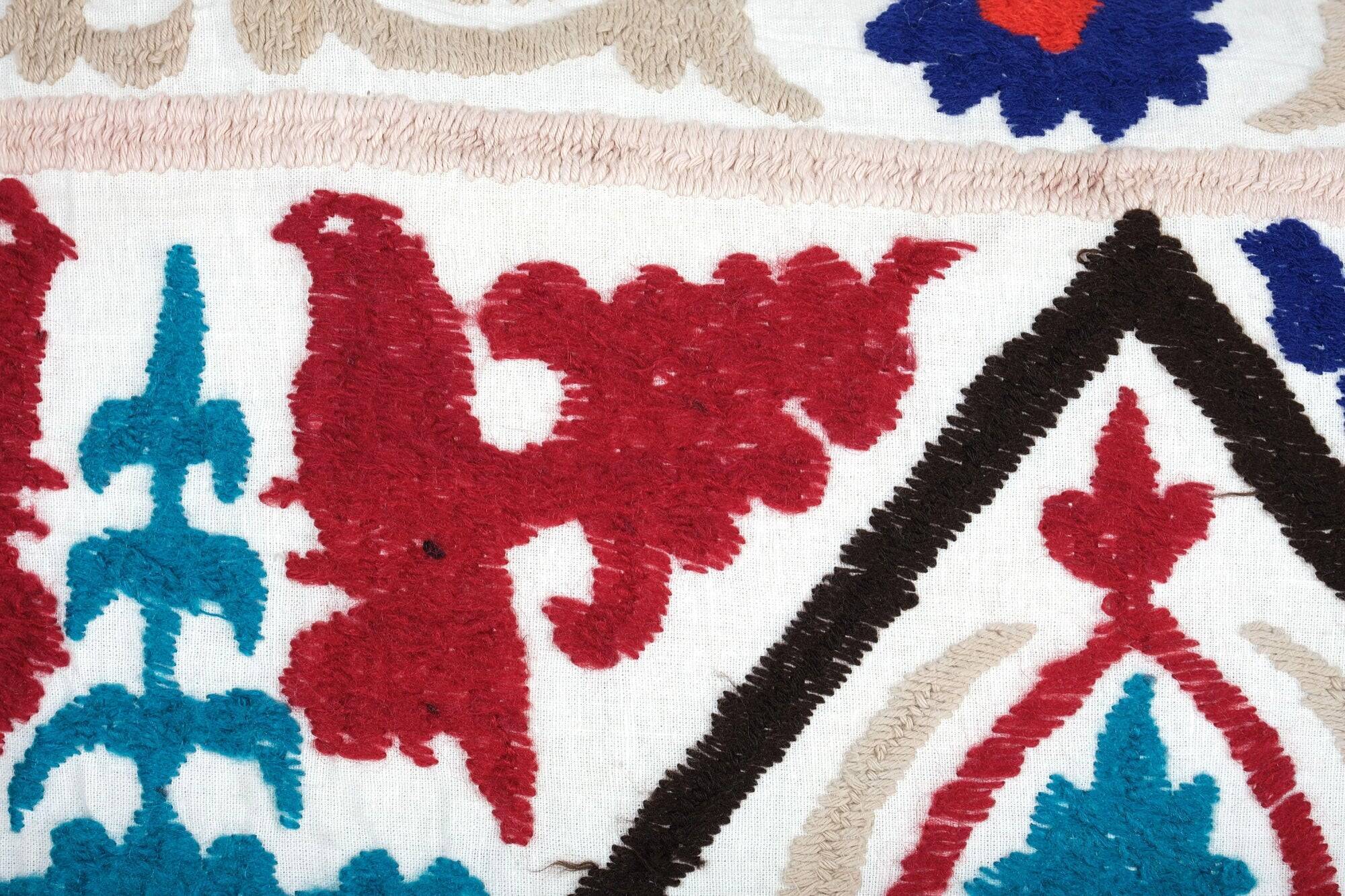 Set of 2 vintage embroidered cushion covers 61x64 cm