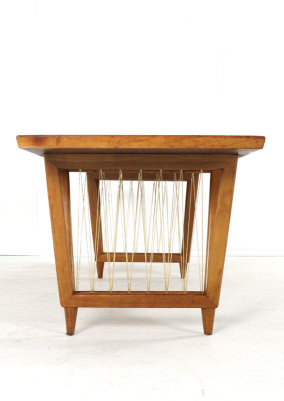 mid century modern Coffee table 'Deinum'  vintage design with magazine rack