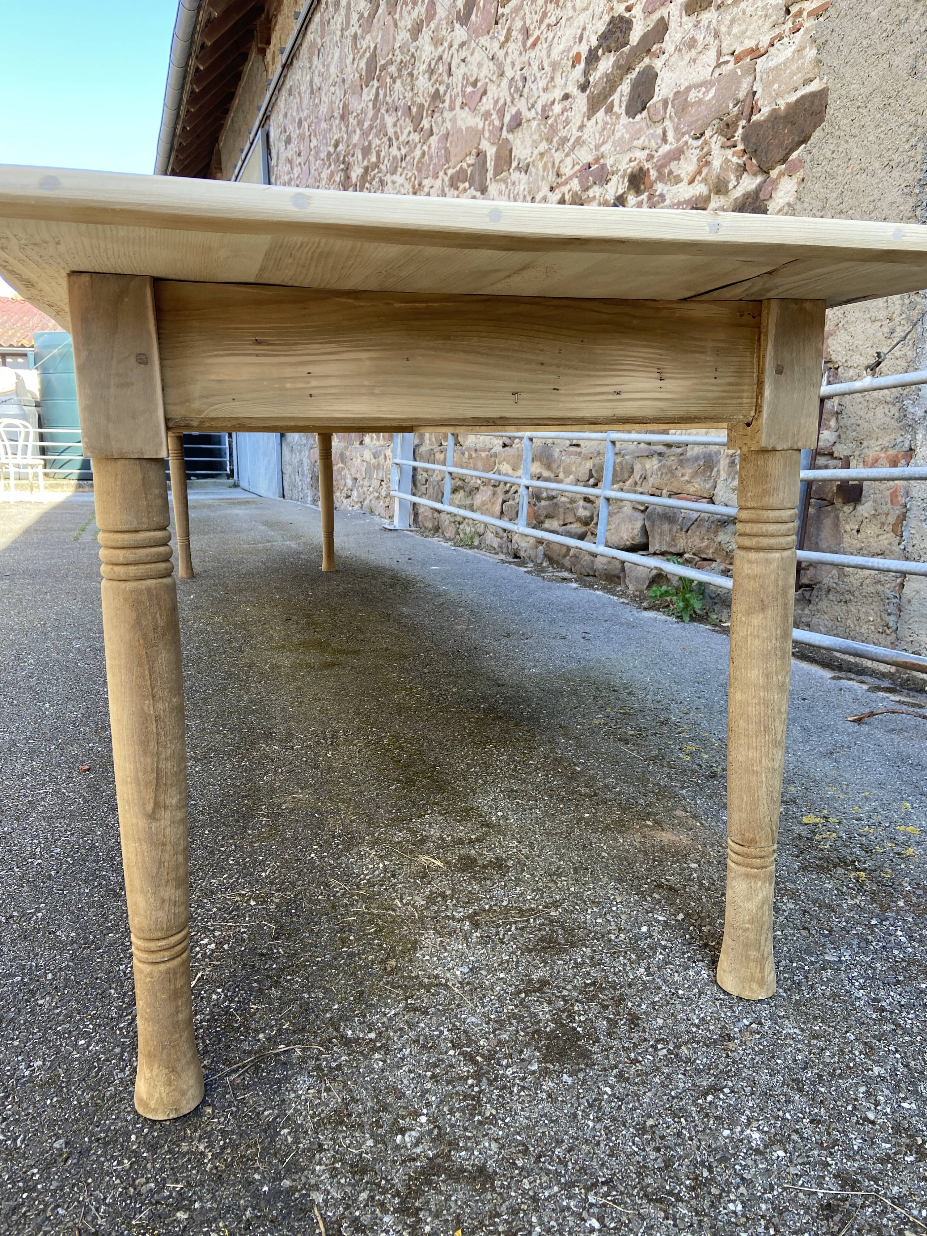 Très grande table de ferme 380 cm en sapin