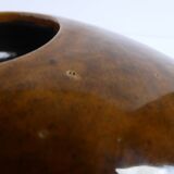 Vase galet plat en faïence