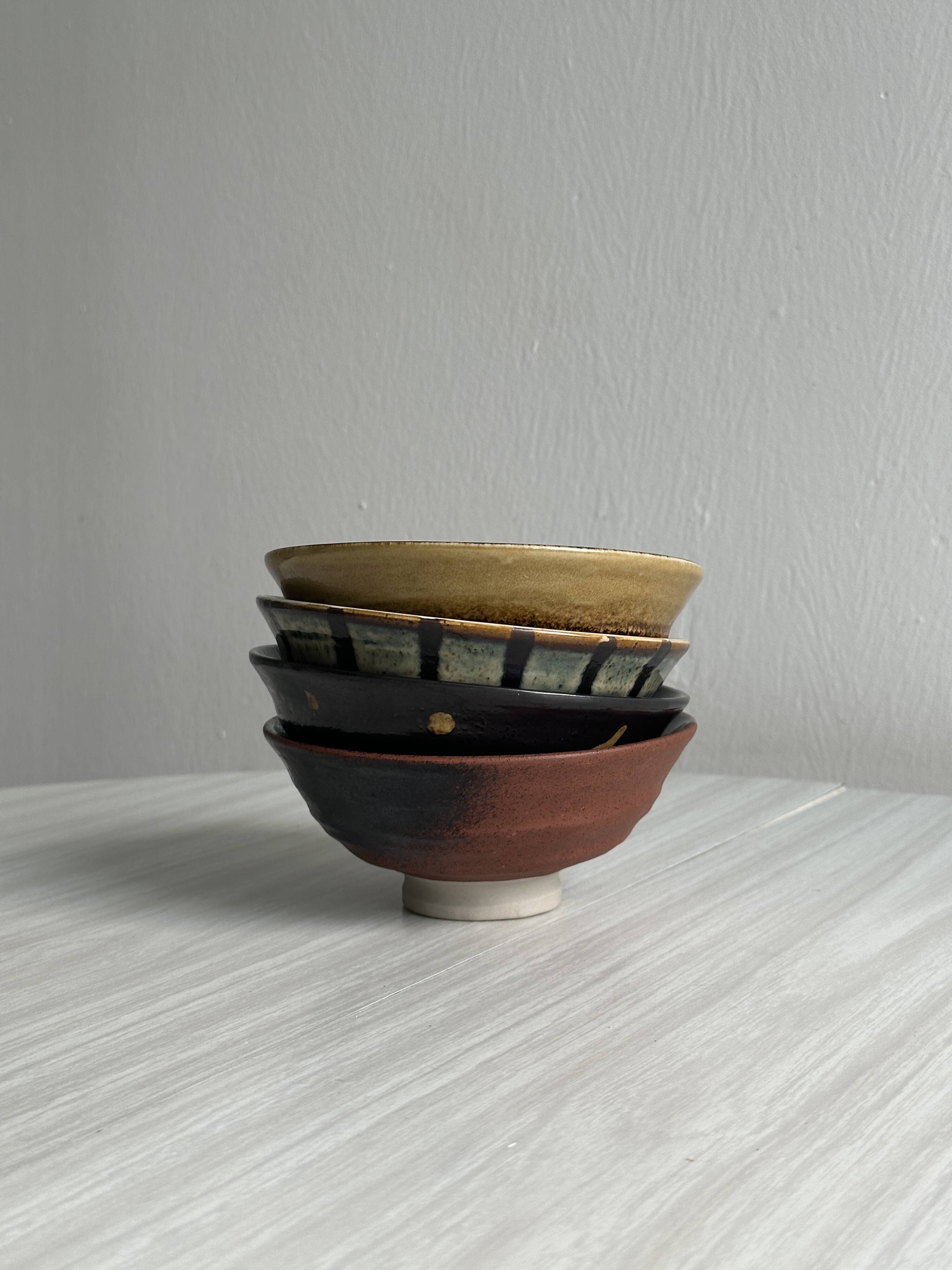 4 designer ceramic bowls