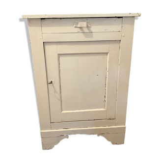 Confiturier ancien peint en blanc