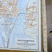 Southampton, England, original map printed in 1913.