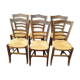 Lot de chaises en paille