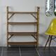 Storage cabinet bookcase shelf in vintage rattan 1970