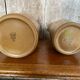 Pair of antique brenne pitchers in beige french stoneware vintage
