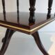 Rotating Table with Two Mahogany and Brass Platforms with Turned Columns.