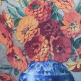 Aquarelle ancienne nature aux fleurs