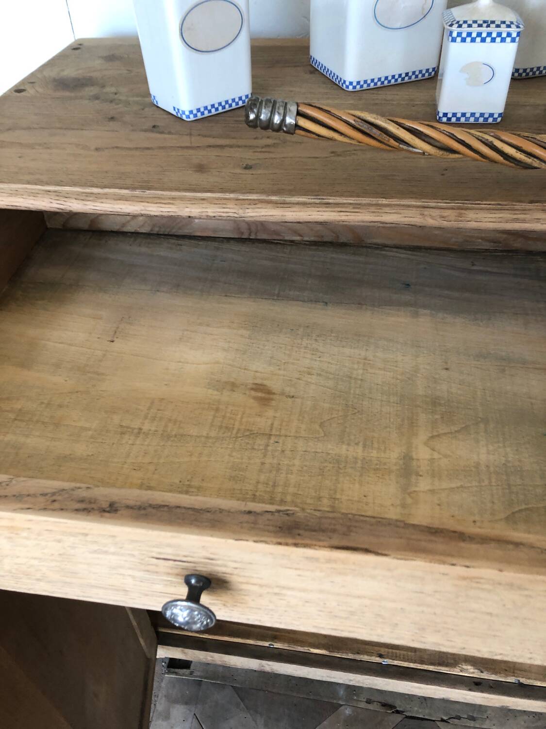 Raw oak sideboard