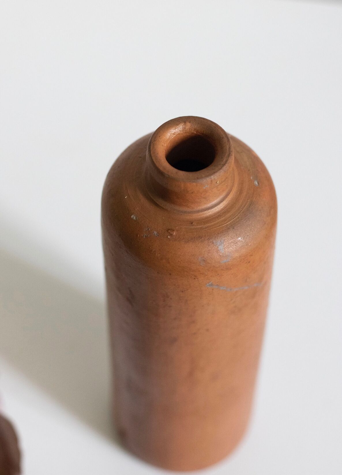 Vintage brown stoneware bottle