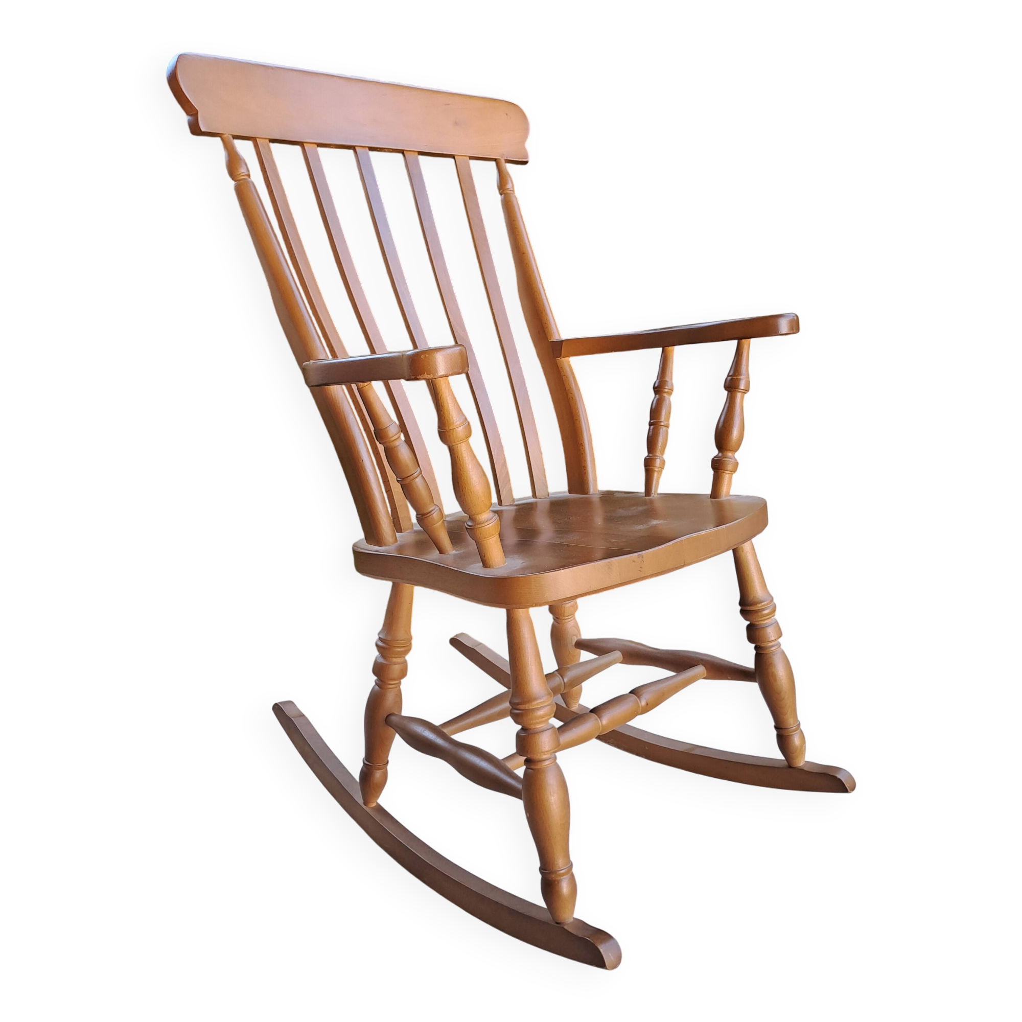 Vintage solid wood rocking chair