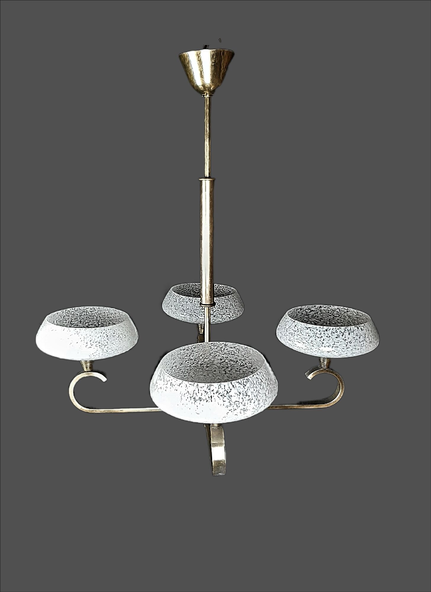 Chandelier art deco vintage french drawing 1940s