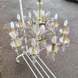 10-branch glass tassel chandelier