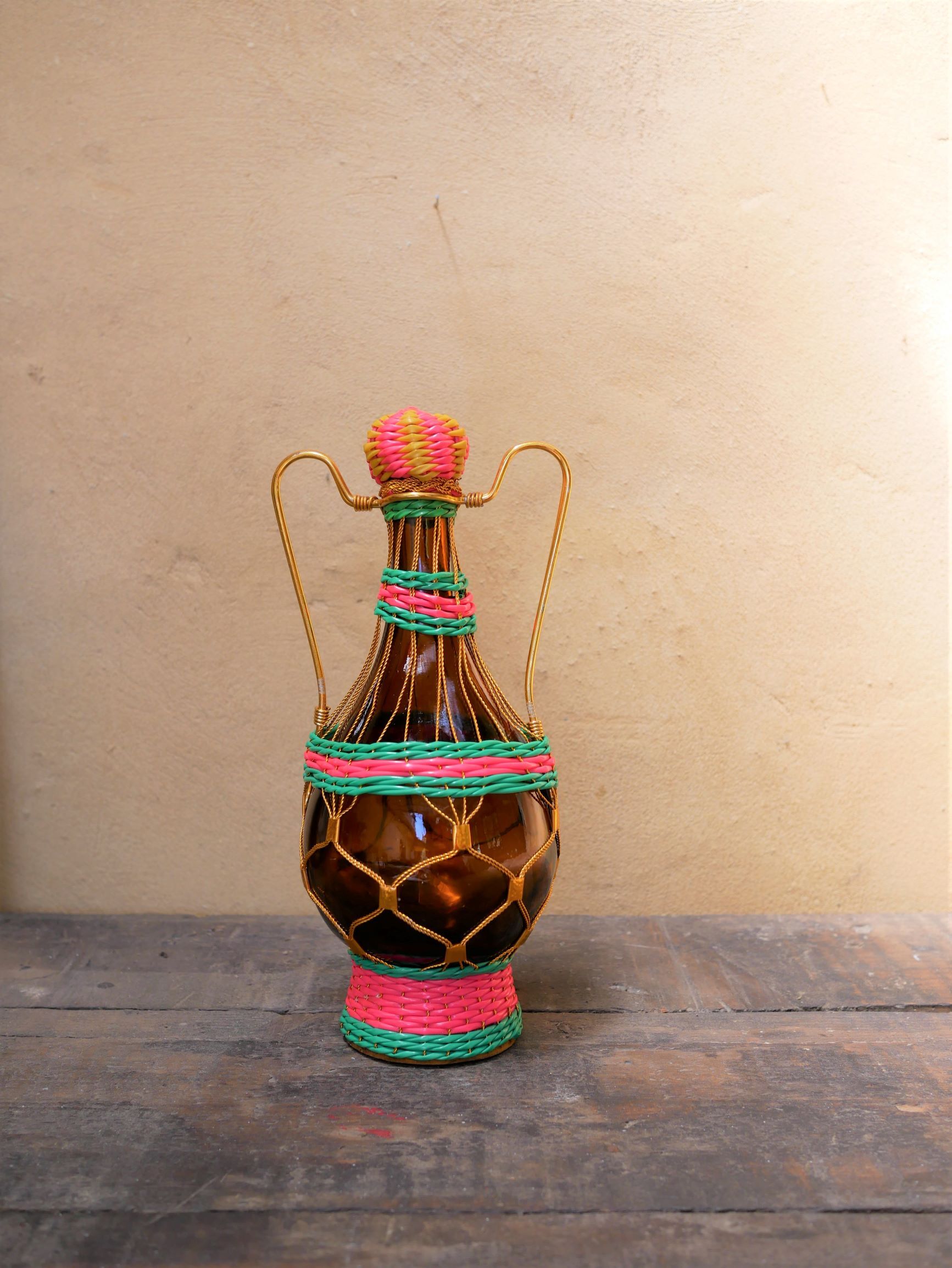 Vintage "scoubidou" bottle