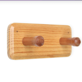 Pine wood wall coat rack, 70s