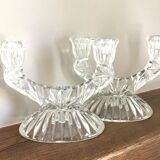 Pair of art deco candle holders