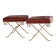 Pair of X stools after Jean Michel Frank