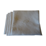 Set of 5 MM monogrammed linen towels
