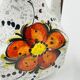 Pair of vintage hand-painted Italian floral vases