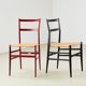 Gio Ponti Pair of Superleggera Chairs for Cassina Italy 1957