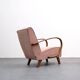 1930 Jindrich Halabala Bentwood Armchair in Pink Boucle