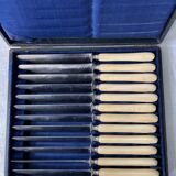 Box of 12 table knives XIXth Napoleon III