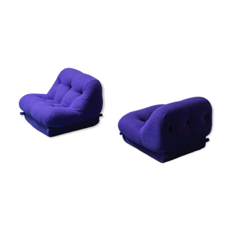 Paire de fauteuils Nuvolone mimo mature 70s vintage moderne