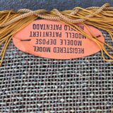 Vintage toad chair velvet gold