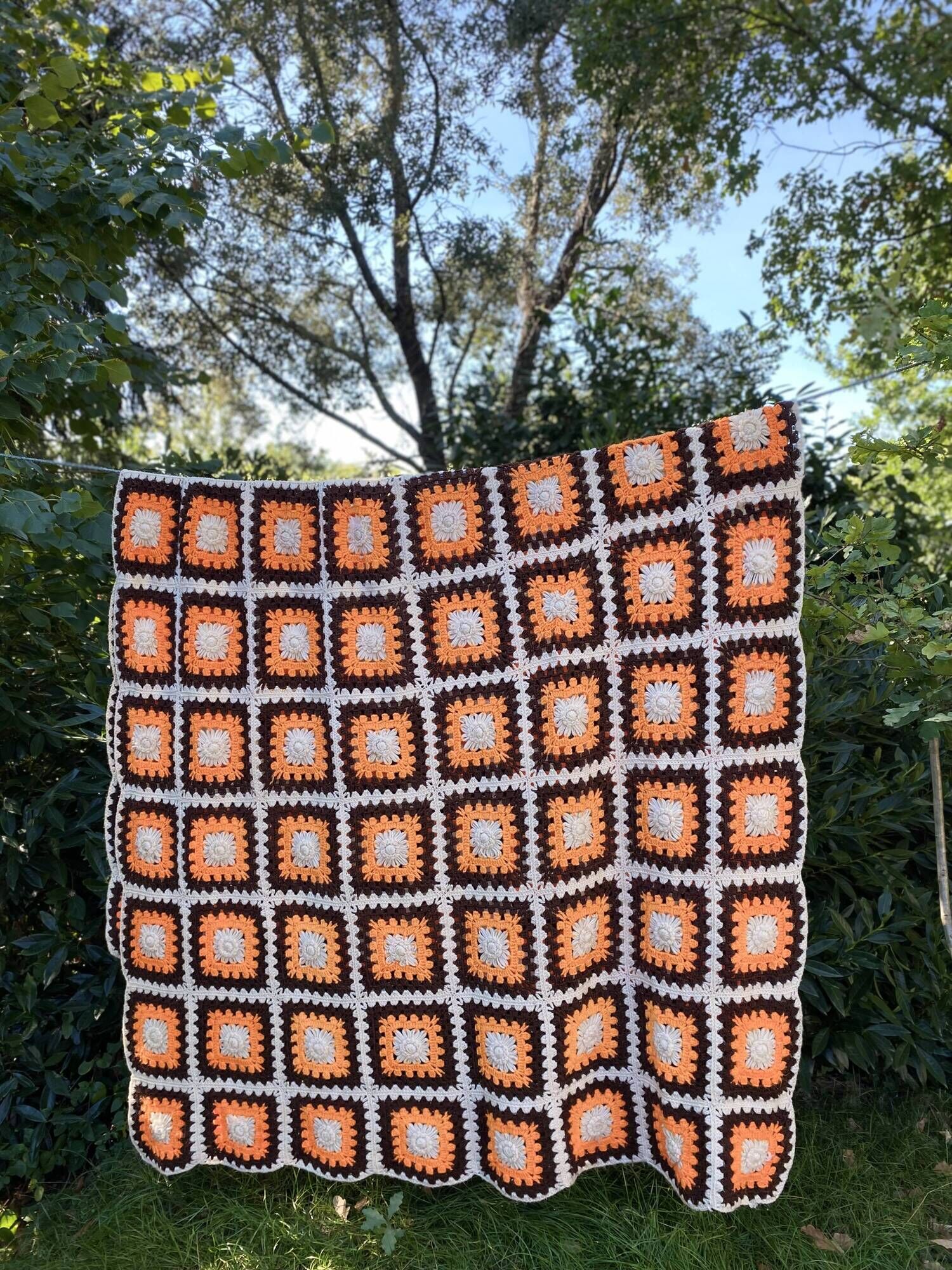 Granny square bedspread