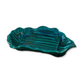 Vallauris dish in vintage asparagus green ceramic slip