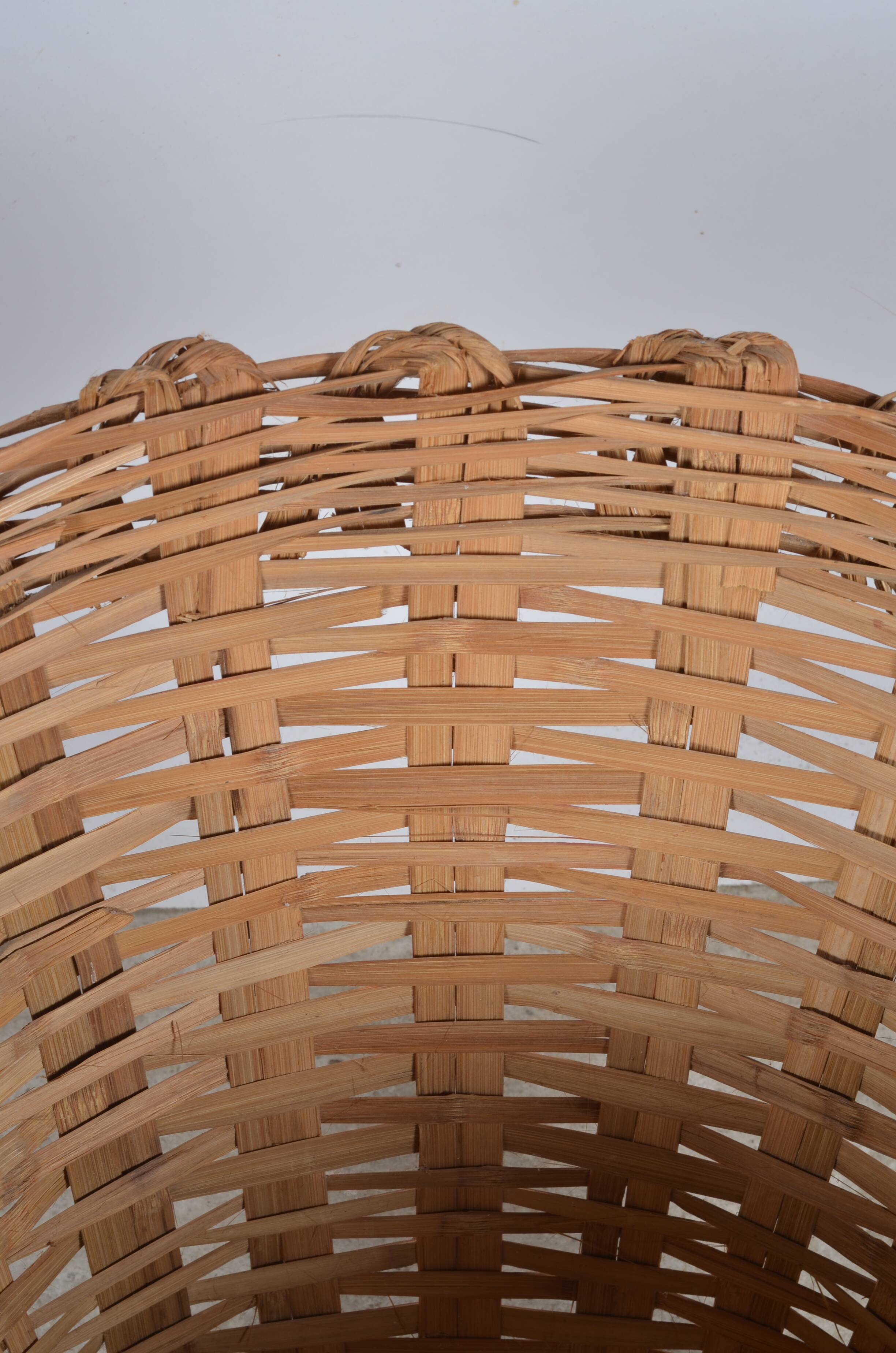 Woven bamboo basket