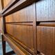 Enfilade en teck et palissandre avec tiroirs et portes en marqueterie, Danemark, 1950.