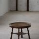 Table d'appoint moderne danoise, style baroque rond en Oak, milieu du 20e siècle