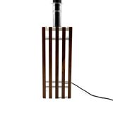 Hollywood regency wood and lucite table lamp base, Italy, 1970s