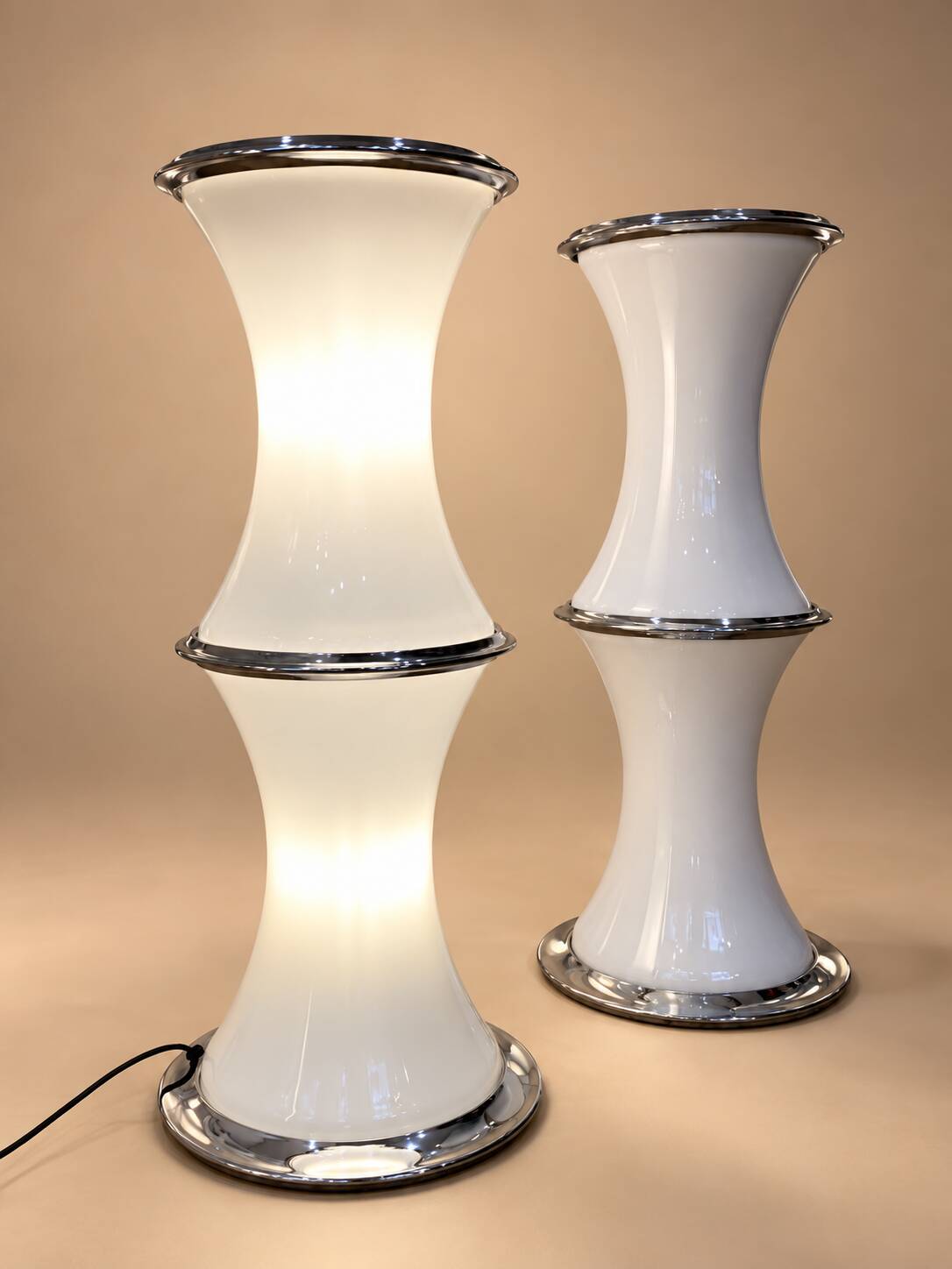 Enrico tronconi - paire de lampadaires modèle bamboo